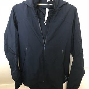 Navy blue lulu lemon rain jacket